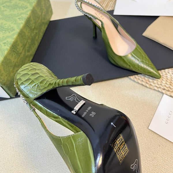 GG Women's High Heels Green Juniper