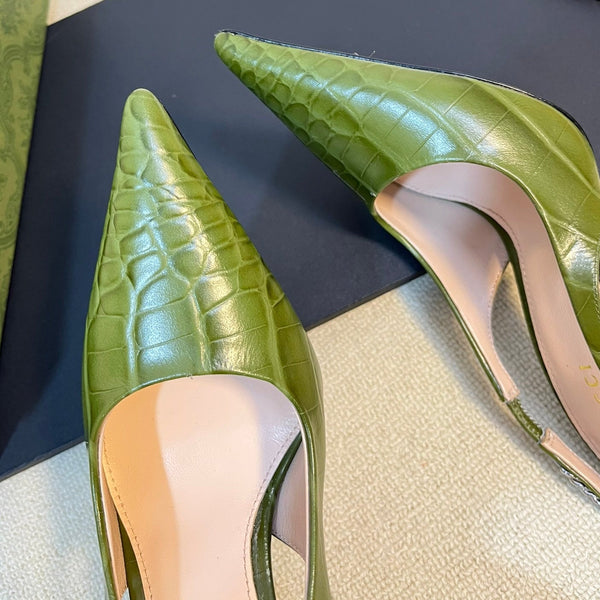 GG Women's High Heels Green Juniper