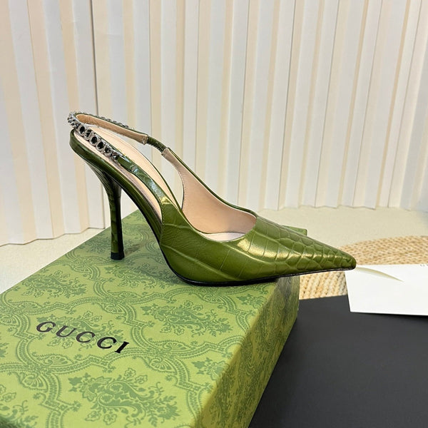 GG Women's High Heels Green Juniper