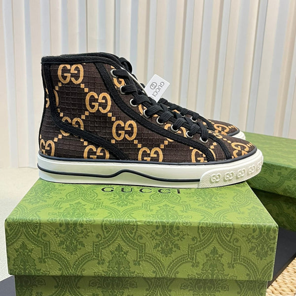 GG Tennis 1977 High Top Sneaker Black Brown Caro