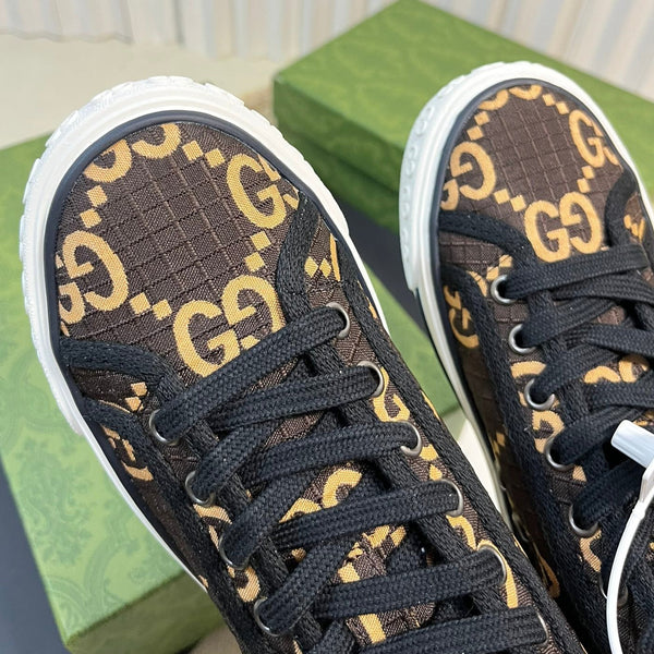 GG Tennis 1977 High Top Sneaker Black Brown Caro