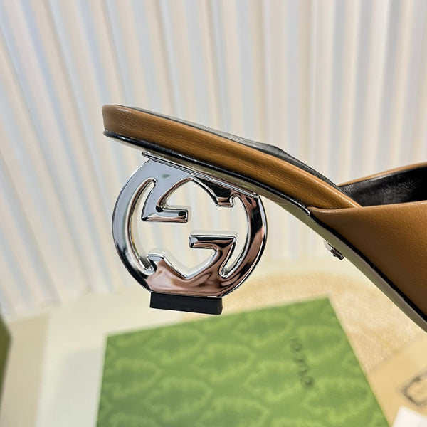 GG Women's Heeled Sandals Gingerbread Brown