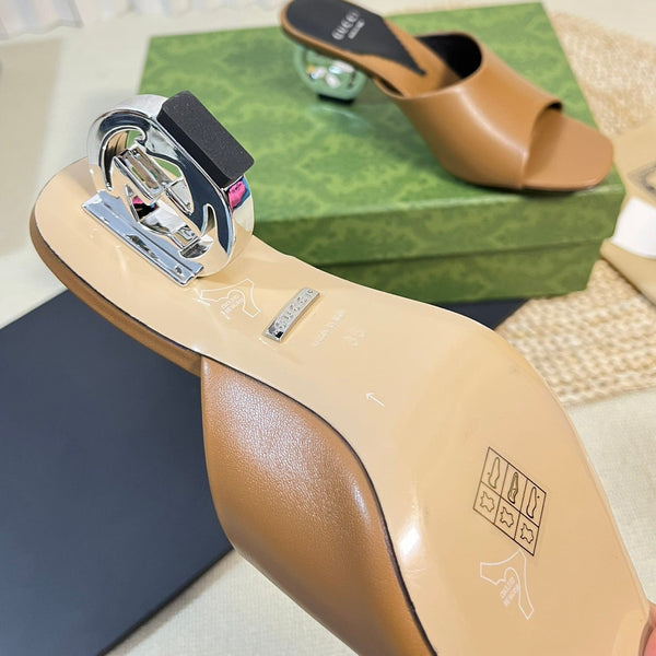 GG Women's Heeled Sandals Gingerbread Brown