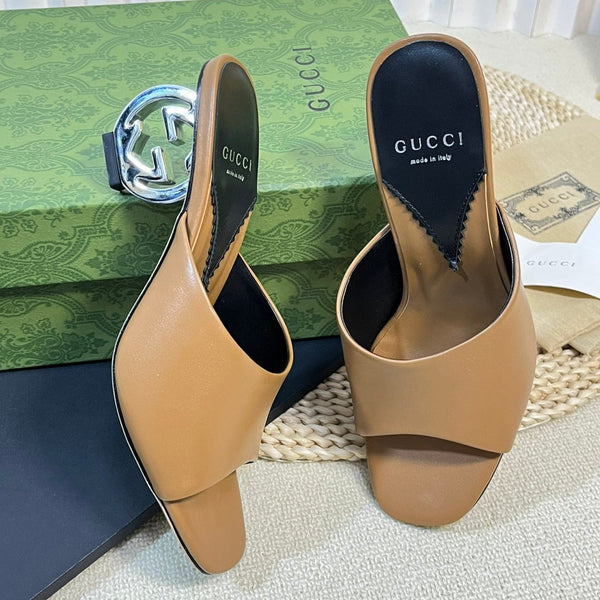 GG Women's Heeled Sandals Gingerbread Brown