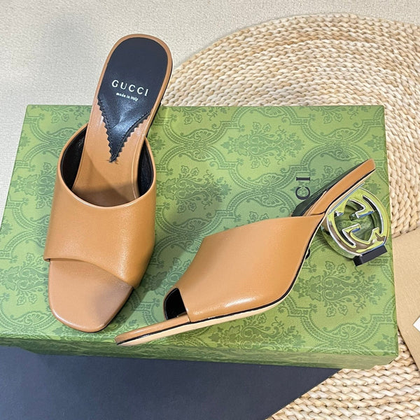 GG Women's Heeled Sandals Gingerbread Brown