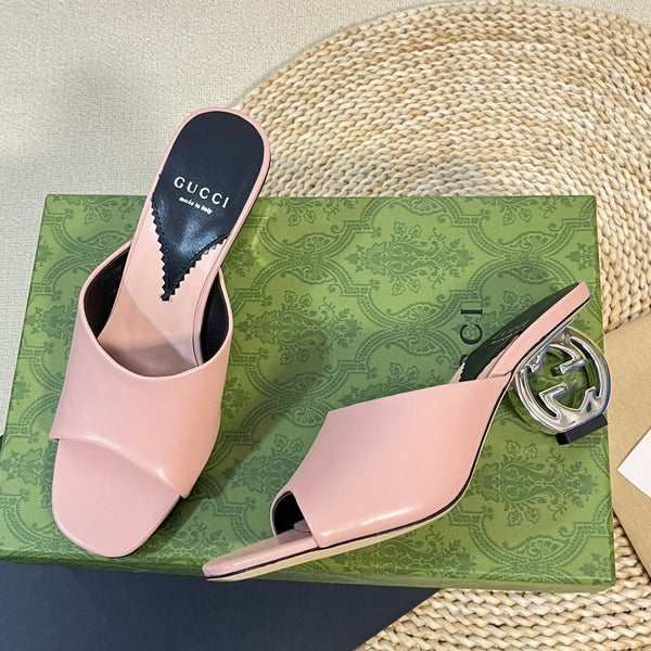 GG Women's Heeled Sandals Pink Pastel