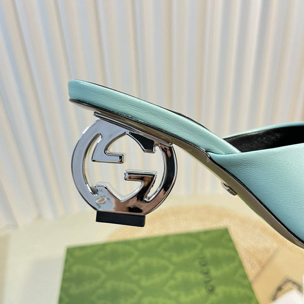 GG Women's Heeled Sandals Vivid Sky Blue