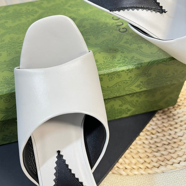 GG Women's Heeled Sandals White