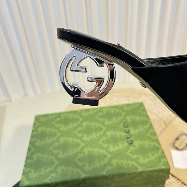 GG Women's Heeled Sandals Black