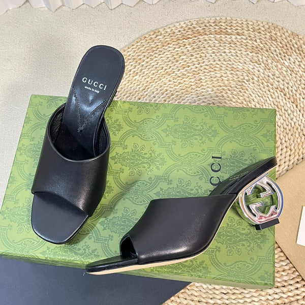 GG Women's Heeled Sandals Black