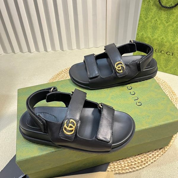 GG Sandal With Double G Black