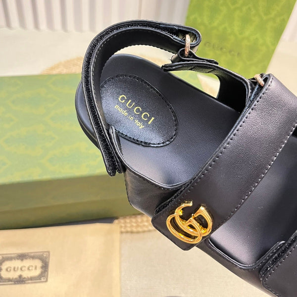 GG Sandal With Double G Black
