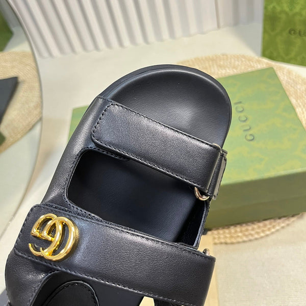 GG Sandal With Double G Black