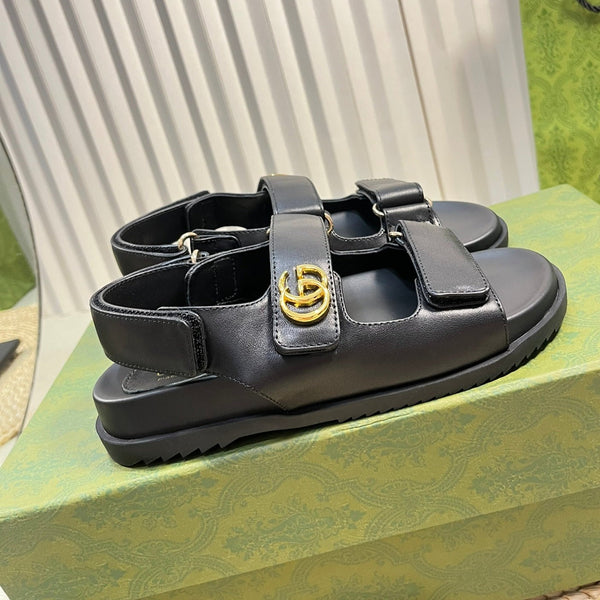 GG Sandal With Double G Black