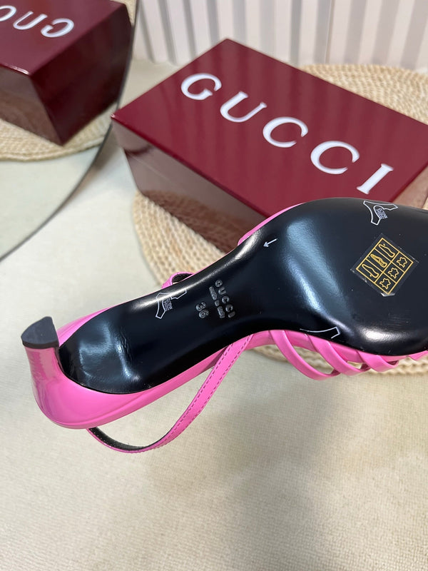 DÉCOLLETÉ SLINGBACK 6 CM IN PELLE DI VITELLO LUCIDA ROSA FUSCIA