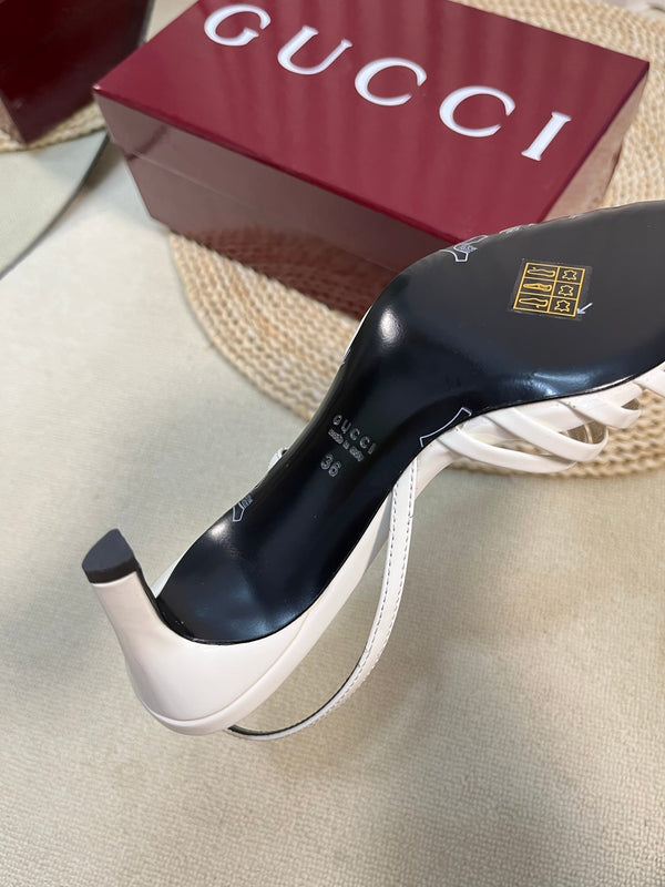 DÉCOLLETÉ SLINGBACK 6 CM IN PELLE DI VITELLO LUCIDA BIANCA