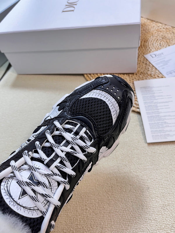 CD Chrono Sneaker In Black Mesh Fabric With Fleece Lining 992620