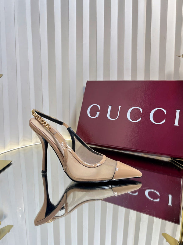 GC Signoria Slingback Pump Nude Mesh Sheepskin 294521