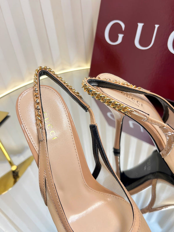 GC Signoria Slingback Pump Nude Mesh Sheepskin 294521