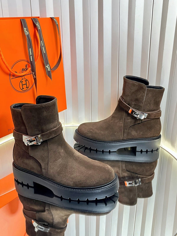 HM Jeff Ankle Boot Taupe Suede 616101