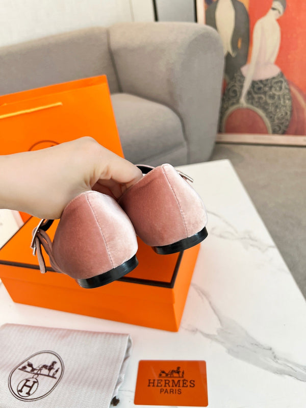 Jane Ballet Flat Pink Suede 214065