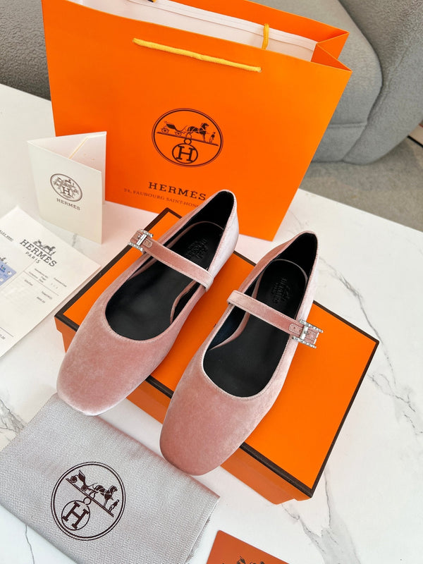 Jane Ballet Flat Pink Suede 214065