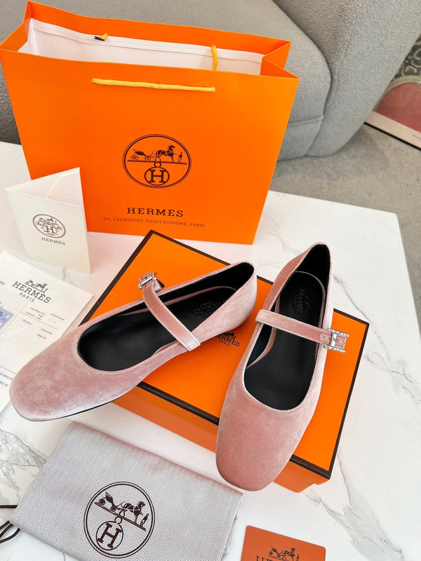 Jane Ballet Flat Pink Suede 214065