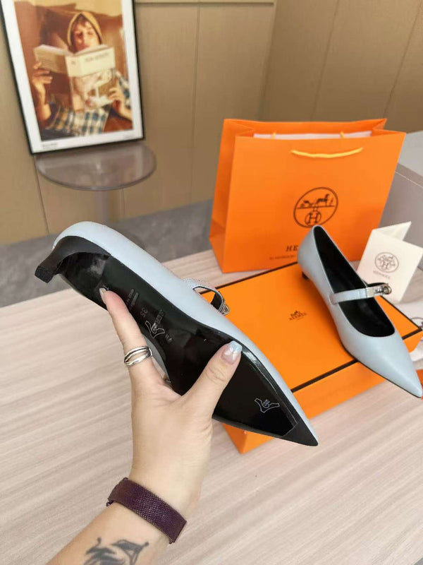 Kiara 40 pump Grey Calfskin 214053