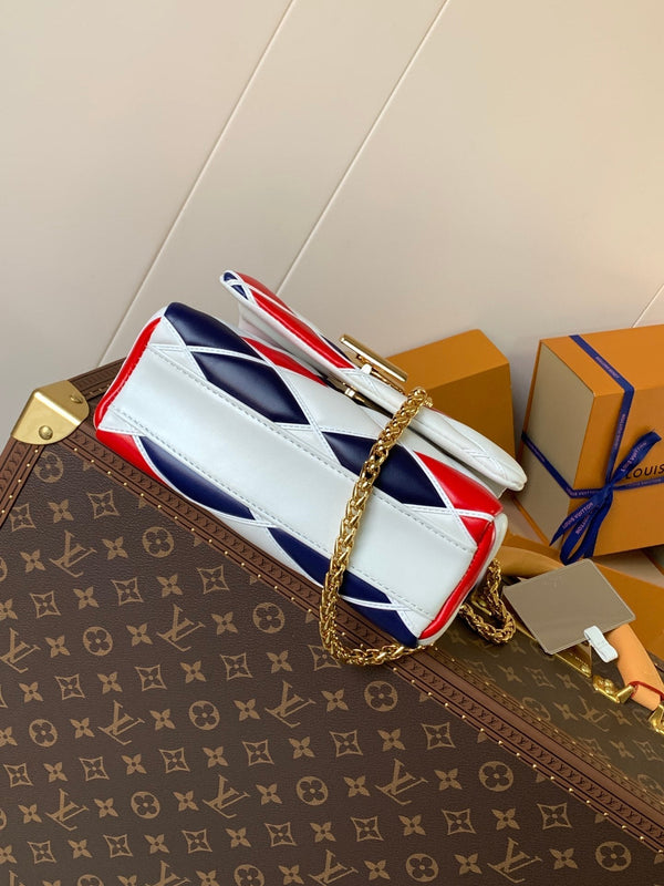 LV GO-14 MM 23cm Nero Bianco Rosso Pelle di agnello GHW