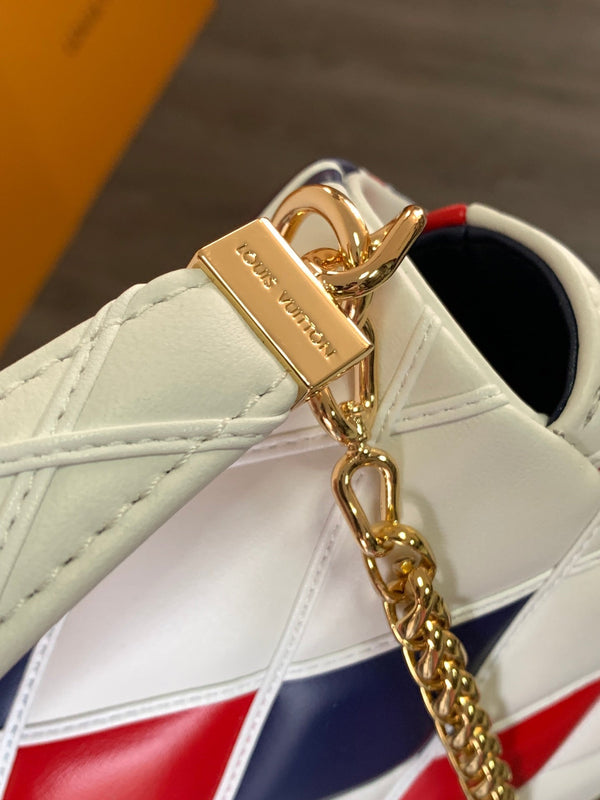 LV GO-14 MM 23cm Nero Bianco Rosso Pelle di agnello GHW