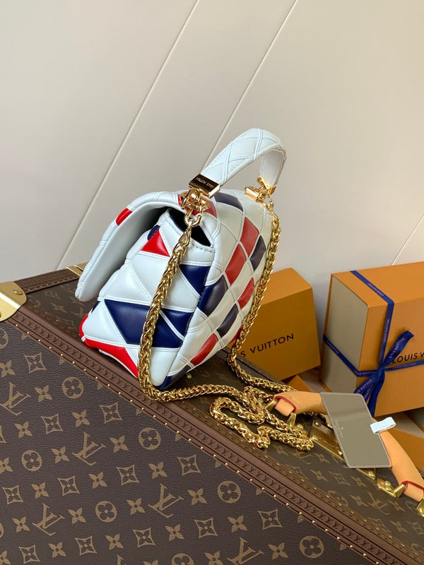 LV GO-14 MM 23cm Nero Bianco Rosso Pelle di agnello GHW