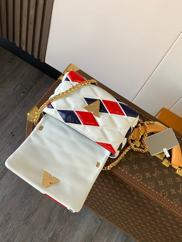 LV GO-14 MM 23cm Nero Bianco Rosso Pelle di agnello GHW