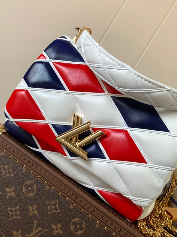 LV GO-14 MM 23cm Nero Bianco Rosso Pelle di agnello GHW