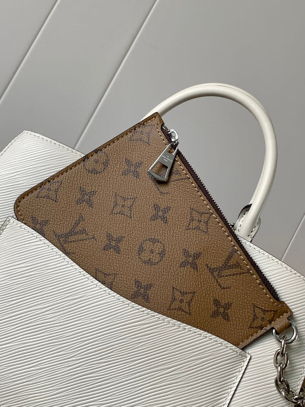 LV Marelle 30cm Tote Bag White mix Brown Epi grain leather 241070