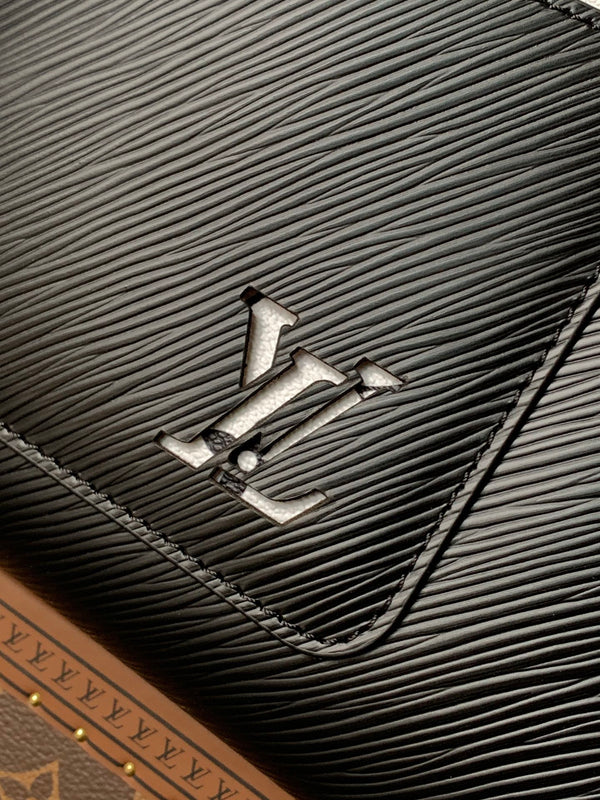 LV Marelle 30cm Tote Bag Black mix White Epi grain leather 241074