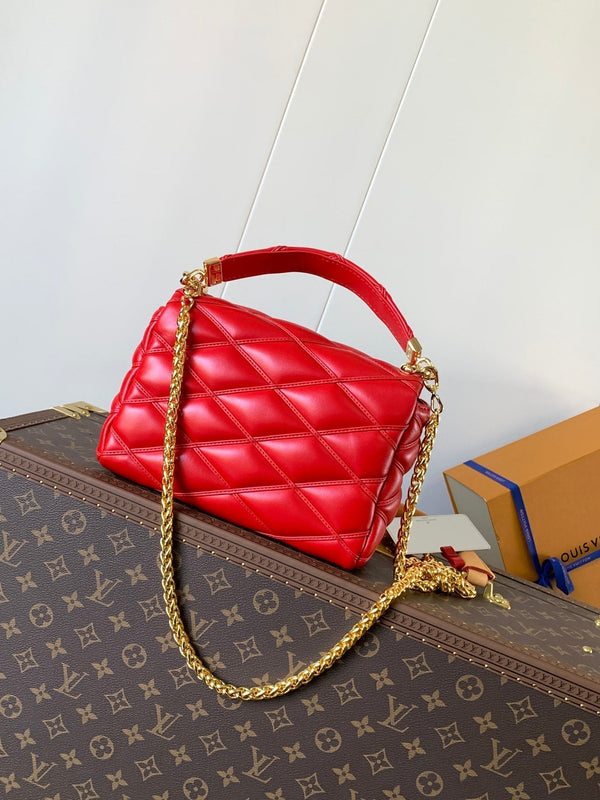 LV GO-14 MM 23cm Red Lambskin GHW