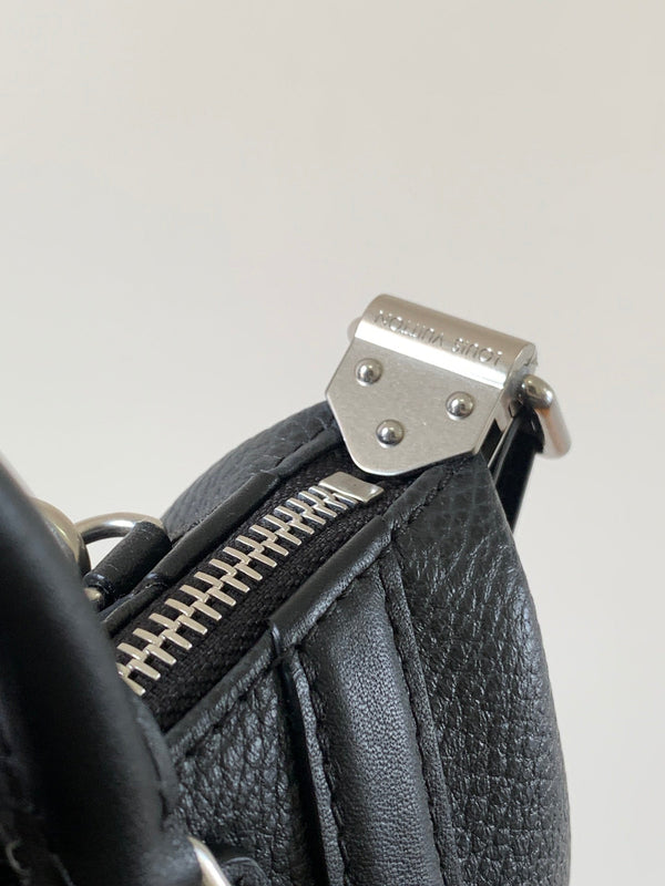 LV Nano LV Biker 23cm Black Sheepskin & Cowhide Metal