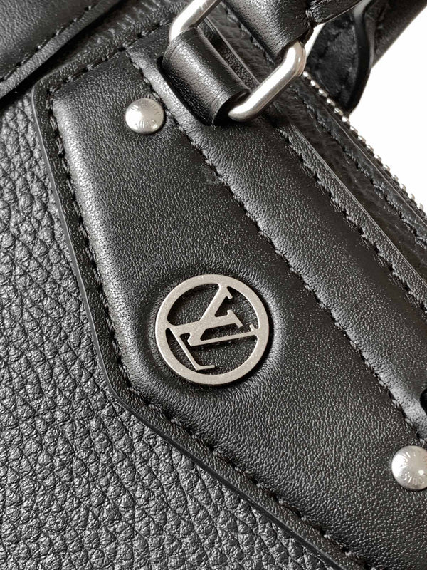 LV Nano LV Biker 23cm Black Sheepskin & Cowhide Metal