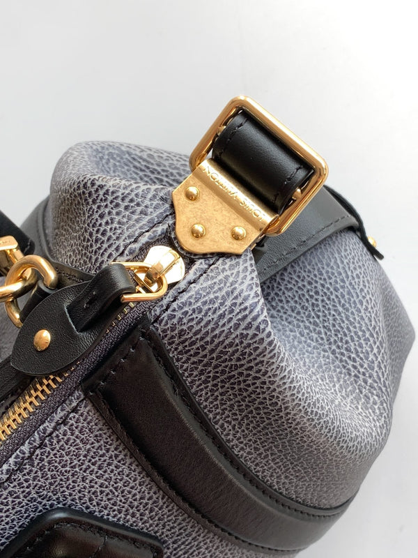 LV Nano LV Biker 38cm Nero Grigio Chiaro Pelle di Pecora e Pelle di Vacchetta Metallo