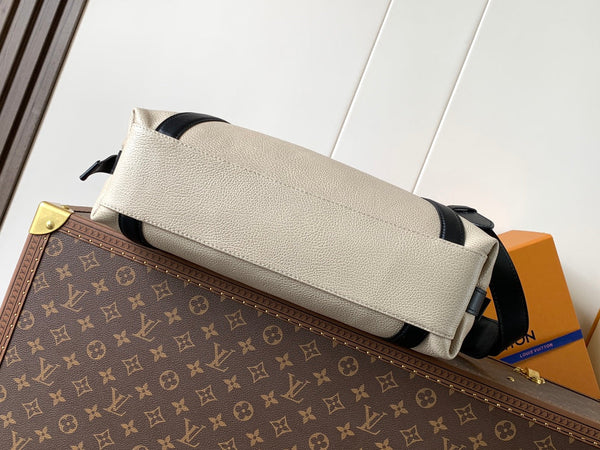 LV Nano LV Biker 38cm Black Beige Sheepskin & Cowhide Metal