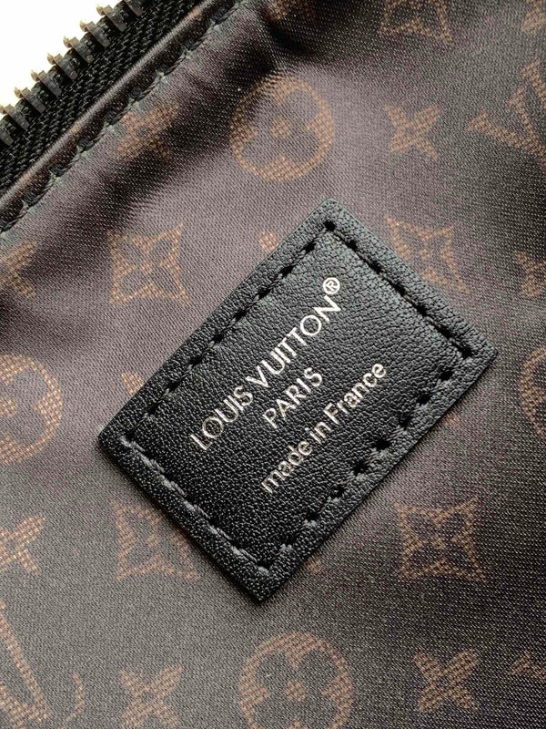 LV Nano LV Biker 38cm Nero Pelle di pecora e pelle di mucca Metallo