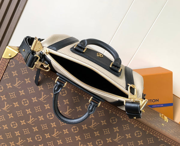 LV Nano LV Biker 30cm Black Beige Sheepskin & Cowhide Metal