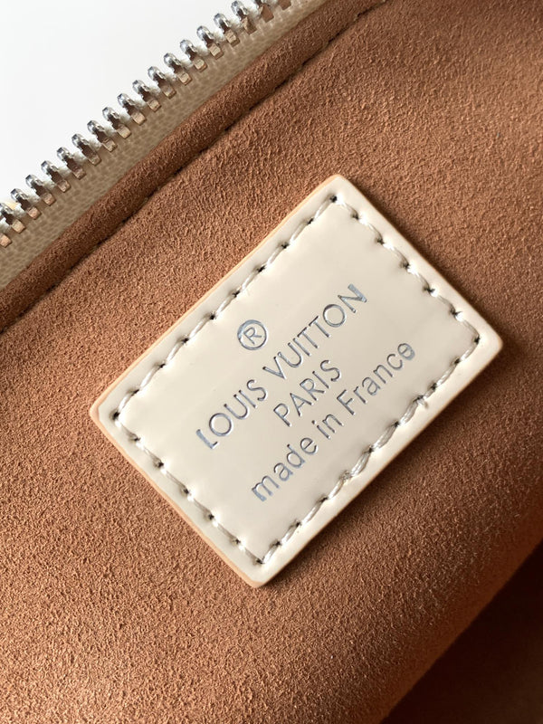 LV Alma BB Handbag 18cm White Epi Cowhide Metal HW