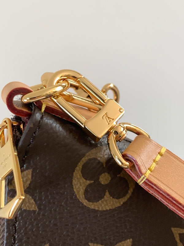 LV Nano Boulogne 19cm Brown Monogram Canvas & Cowhide GHW