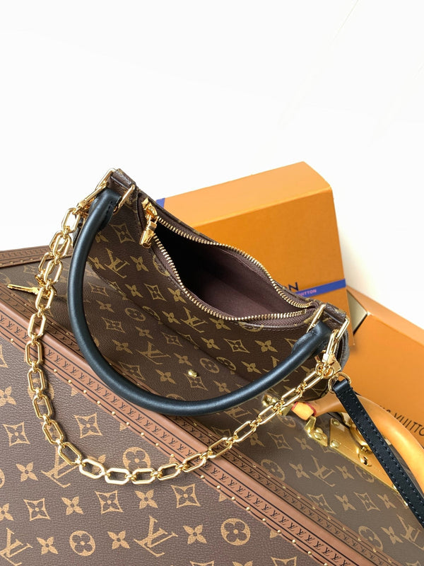 LV Catchy PM 24cm Brown Monogram Canvas & Cowhide