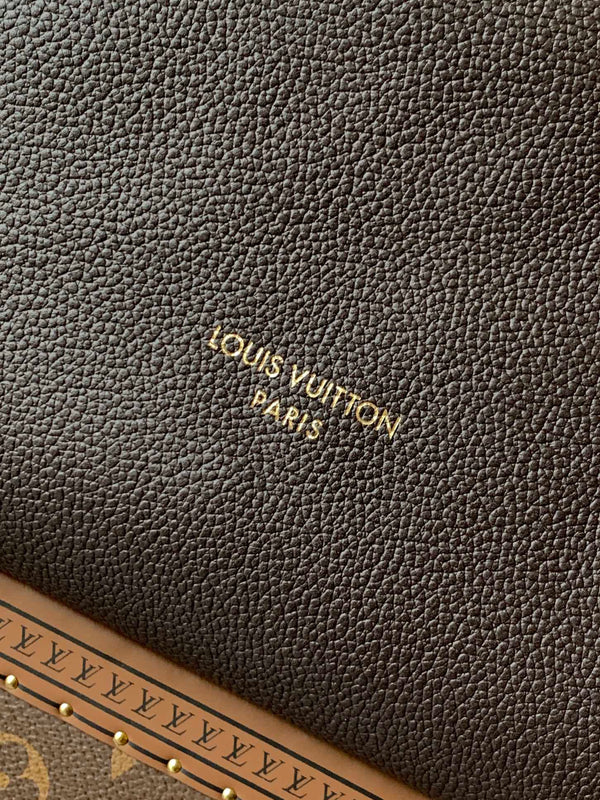 LV M26359 Express MM Handbag 36cm Brown Cowhide GHW