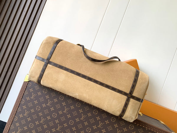 LV M26451 Express Travel 45cm Khaki Suede GHW
