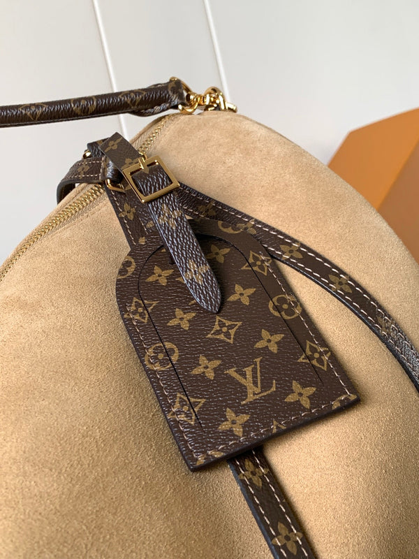 LV M26451 Express Travel 45cm Khaki Suede GHW