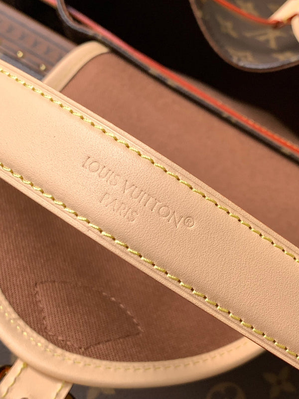 LV Odyssee MM 36cm Brown Beige Monogram Canvas & Cowhide