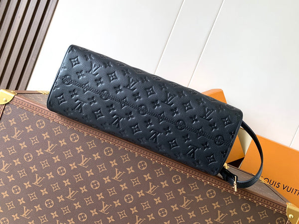 LV City Avenue PM 38.5cm Black Monogram Embossed Shadow Cowhide